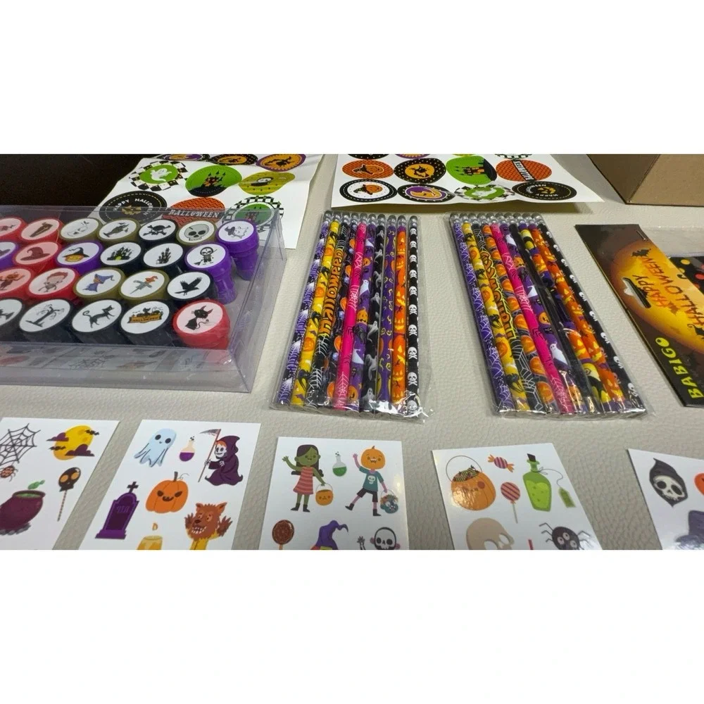 110PCS Halloween Party Favors Supplies Decorations - Trick or Treat Goodies Bag